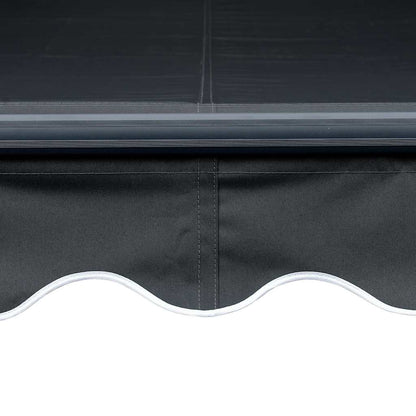 vidaXL Manual Retractable Awning with LED 300x250 cm Anthracite