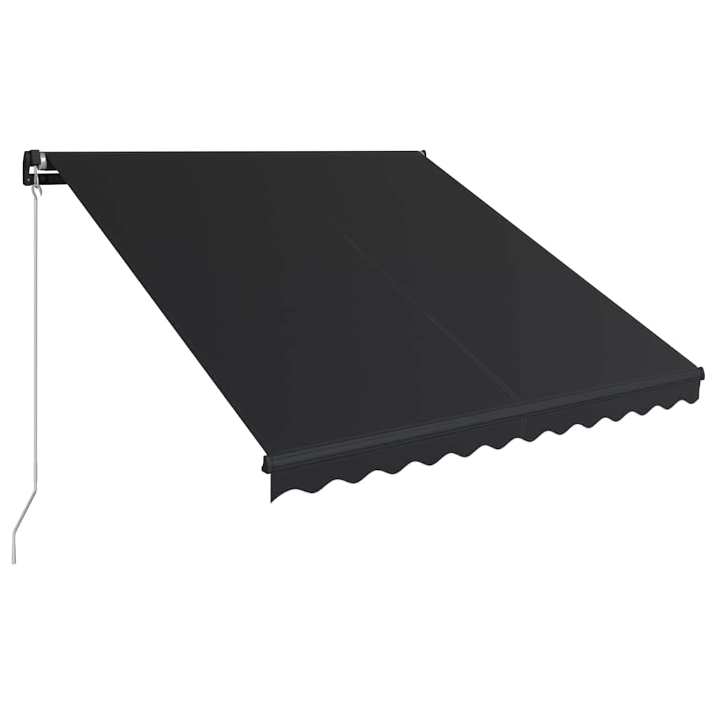 vidaXL Manual Retractable Awning with LED 350x250 cm Anthracite