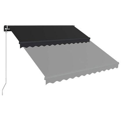vidaXL Manual Retractable Awning with LED 350x250 cm Anthracite