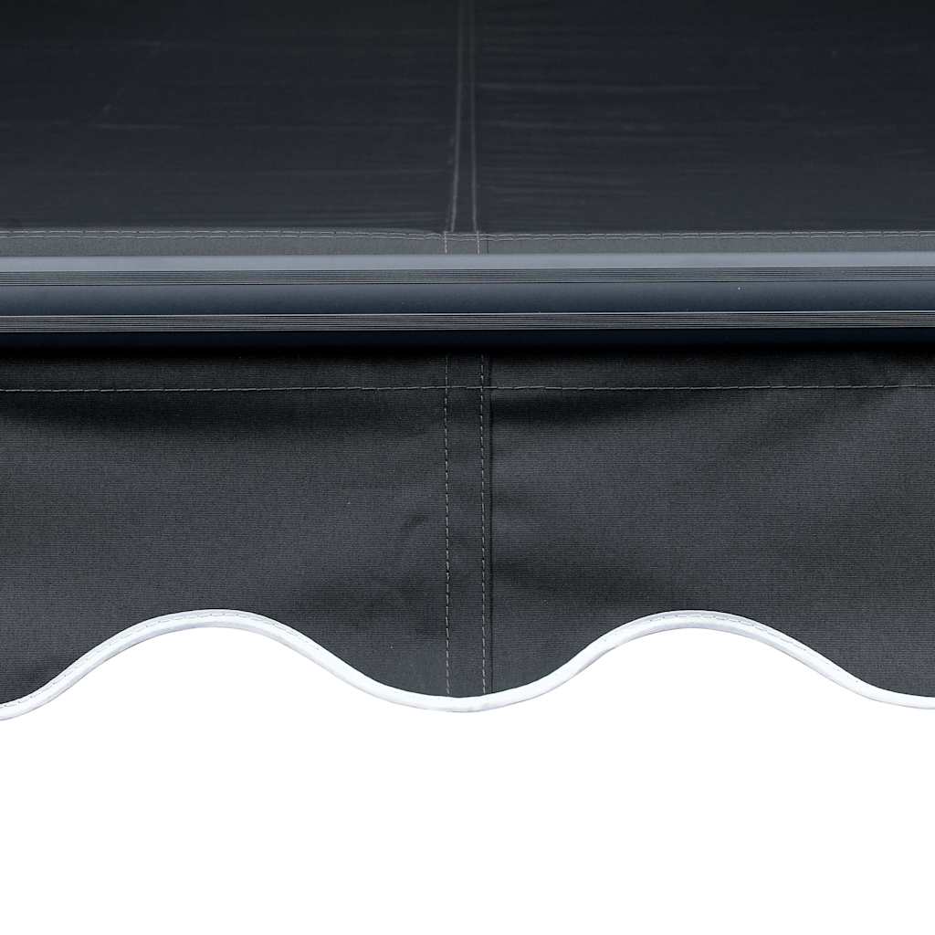 vidaXL Manual Retractable Awning with LED 350x250 cm Anthracite