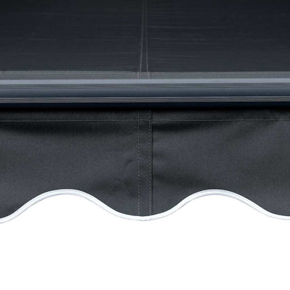vidaXL Manual Retractable Awning with LED 350x250 cm Anthracite