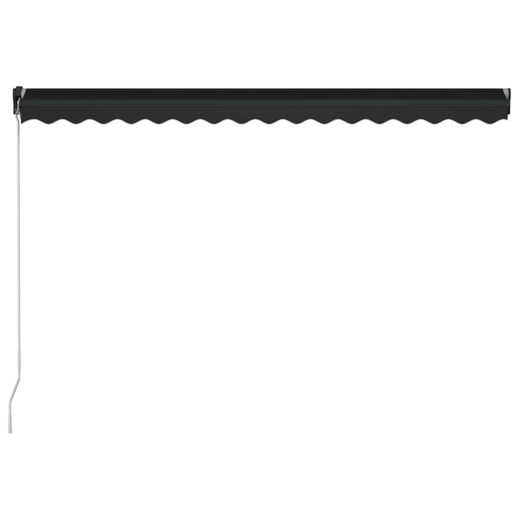 vidaXL Manual Retractable Awning with LED 450x300 cm Anthracite