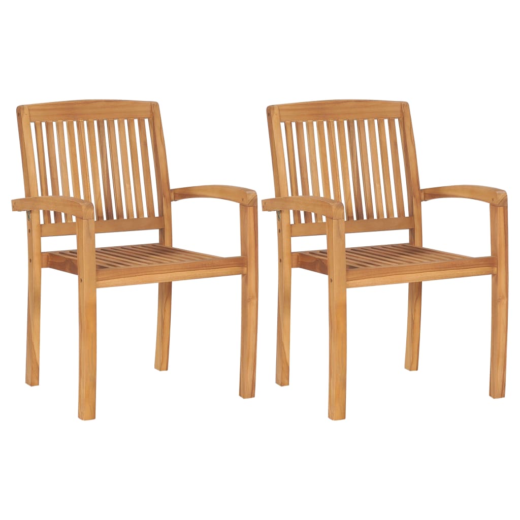 vidaXL Stacking Dining Chair |  Set of 2