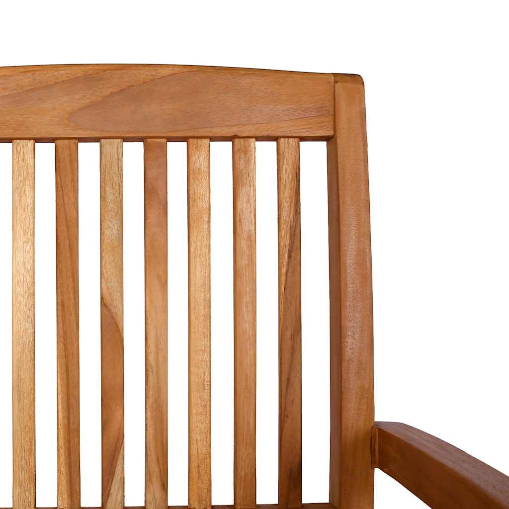 49387 vidaXL Stacking Garden Dining Chairs 2 pcs Solid Teak Wood