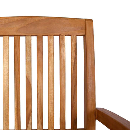 49387 vidaXL Stacking Garden Dining Chairs 2 pcs Solid Teak Wood
