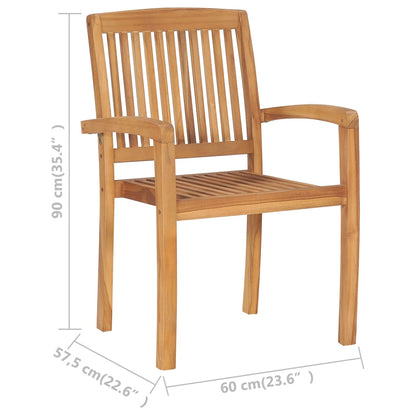 vidaXL Stacking Dining Chair |  Set of 2