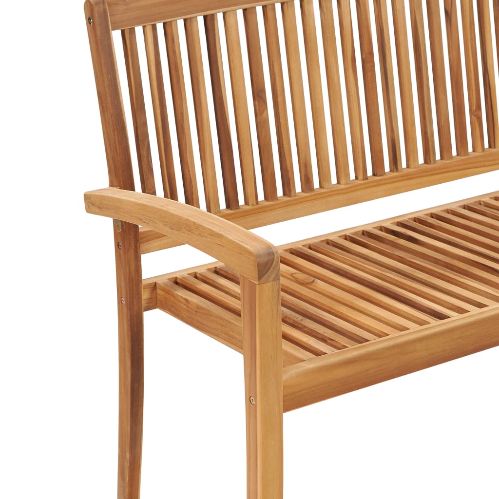 vidaXL Garden Bench | Natural Teak | Solid Teak Wood