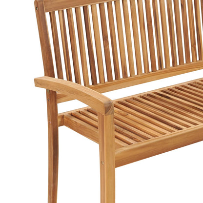 vidaXL Garden Bench | Natural Teak | Solid Teak Wood