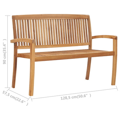 vidaXL Garden Bench | Natural Teak | Solid Teak Wood