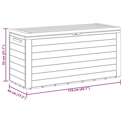 vidaXL Garden Storage Box Brown 116x44x55 cm