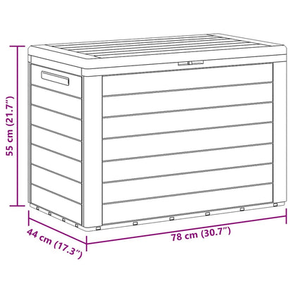 vidaXL Garden Storage Box Anthracite 78x44x55 cm