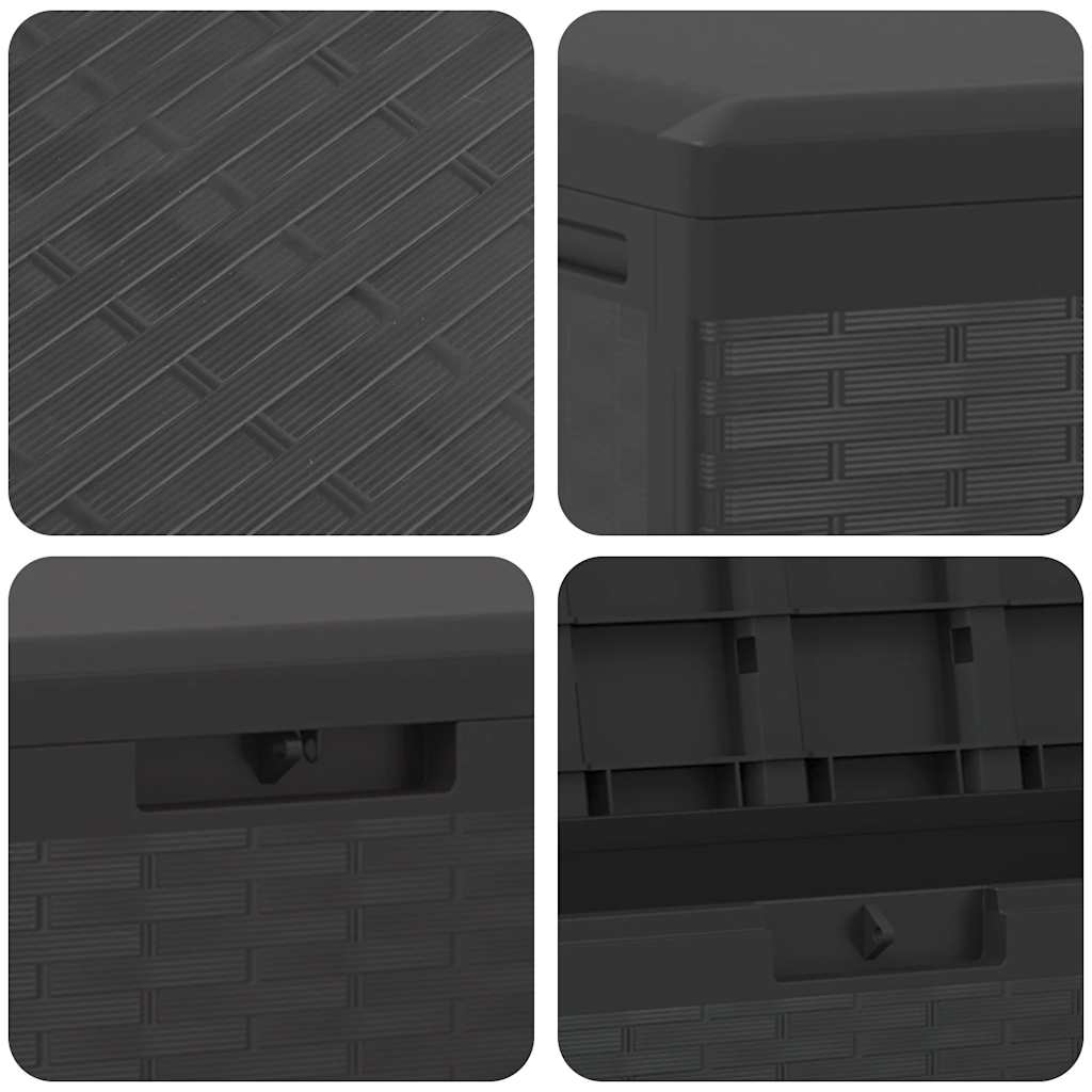 vidaXL Garden Storage Box Anthracite 114x47x60 cm
