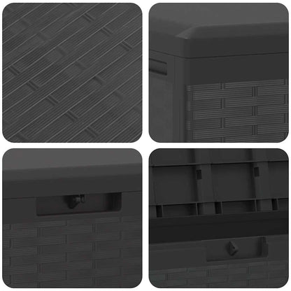 vidaXL Garden Storage Box Anthracite 114x47x60 cm