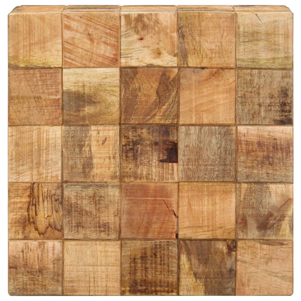 vidaXL Coffee Tables 2 pcs with Block Design Rough Mango Wood
