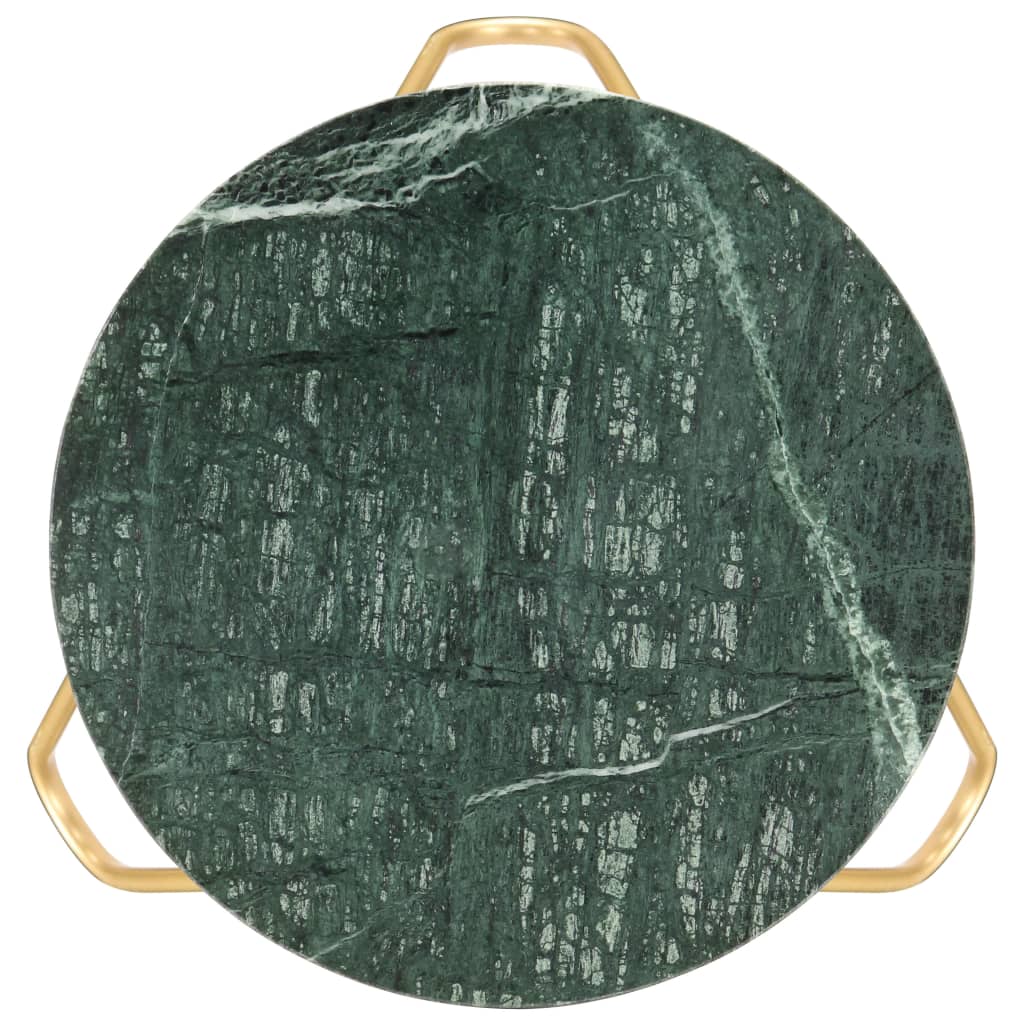 vidaXL Coffee Table Green 40x40x40 cm Real Stone with Marble Texture