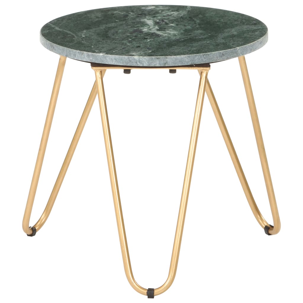 vidaXL Coffee Table Green 40x40x40 cm Real Stone with Marble Texture