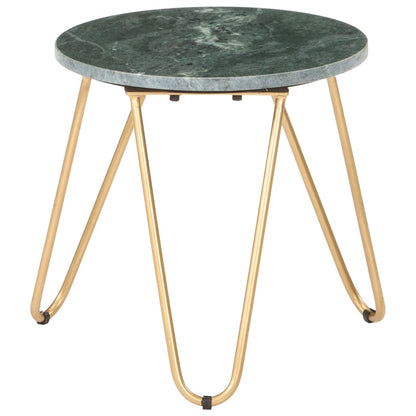 vidaXL Coffee Table Green 40x40x40 cm Real Stone with Marble Texture