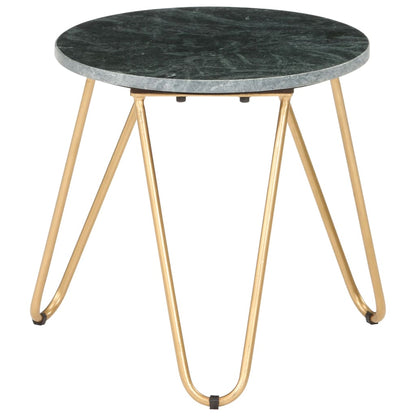 vidaXL Coffee Table Green 40x40x40 cm Real Stone with Marble Texture