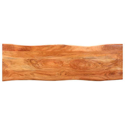 vidaXL Live Edge Bench 110 cm Solid Acacia Wood and Steel