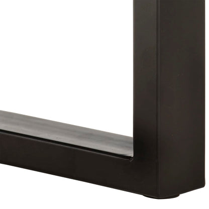 vidaXL Live Edge Bench 110 cm Solid Acacia Wood and Steel