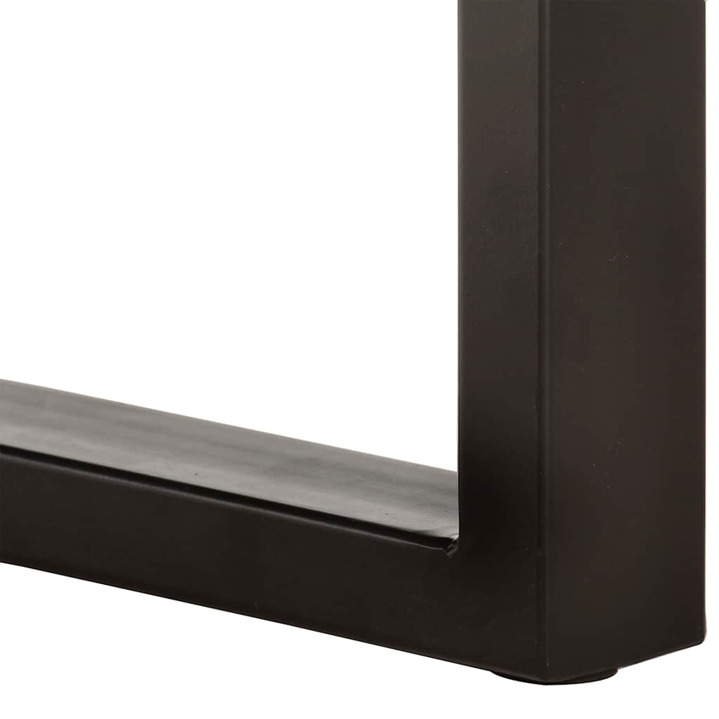 vidaXL Live Edge Bench 110 cm Solid Acacia Wood and Steel