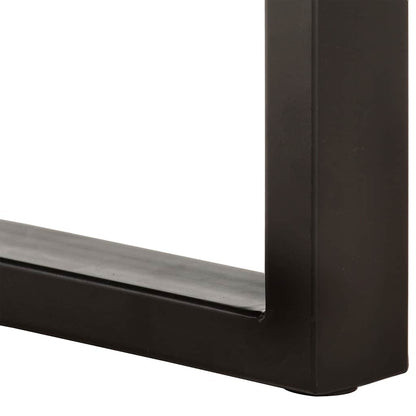vidaXL Live Edge Bench 110 cm Solid Acacia Wood and Steel