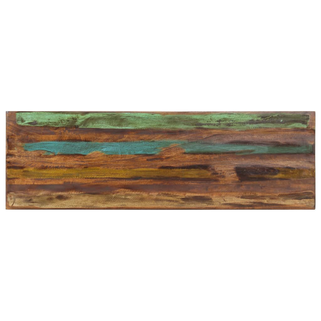 vidaXL Bench | Brown and black | Solid reclaimed wood, powder-coated steel