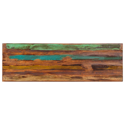vidaXL Bench | Brown and black | Solid reclaimed wood, powder-coated steel