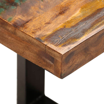 vidaXL Bench | Brown and black | Solid reclaimed wood, powder-coated steel