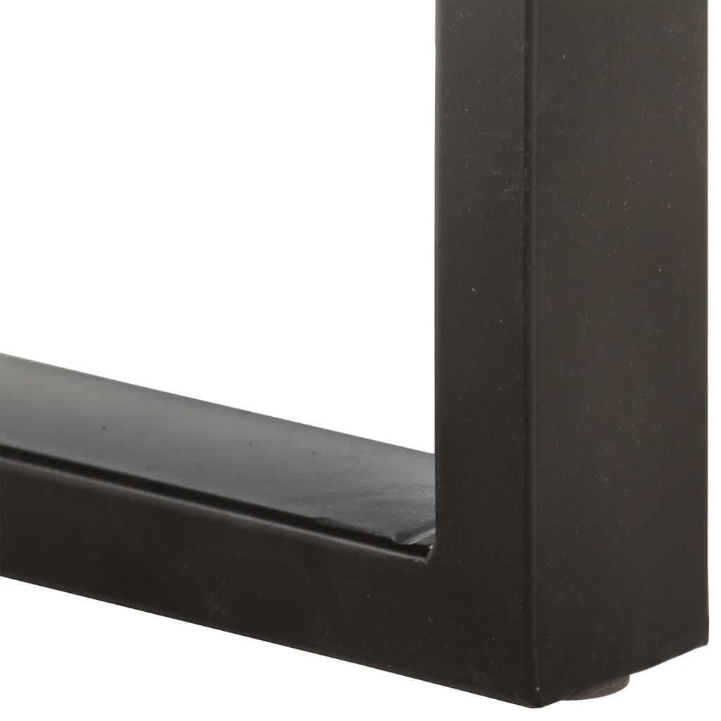 vidaXL Bench | Brown and black | Solid reclaimed wood, powder-coated steel