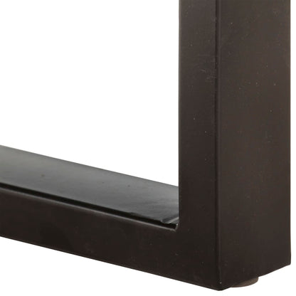 vidaXL Bench | Brown and black | Solid reclaimed wood, powder-coated steel