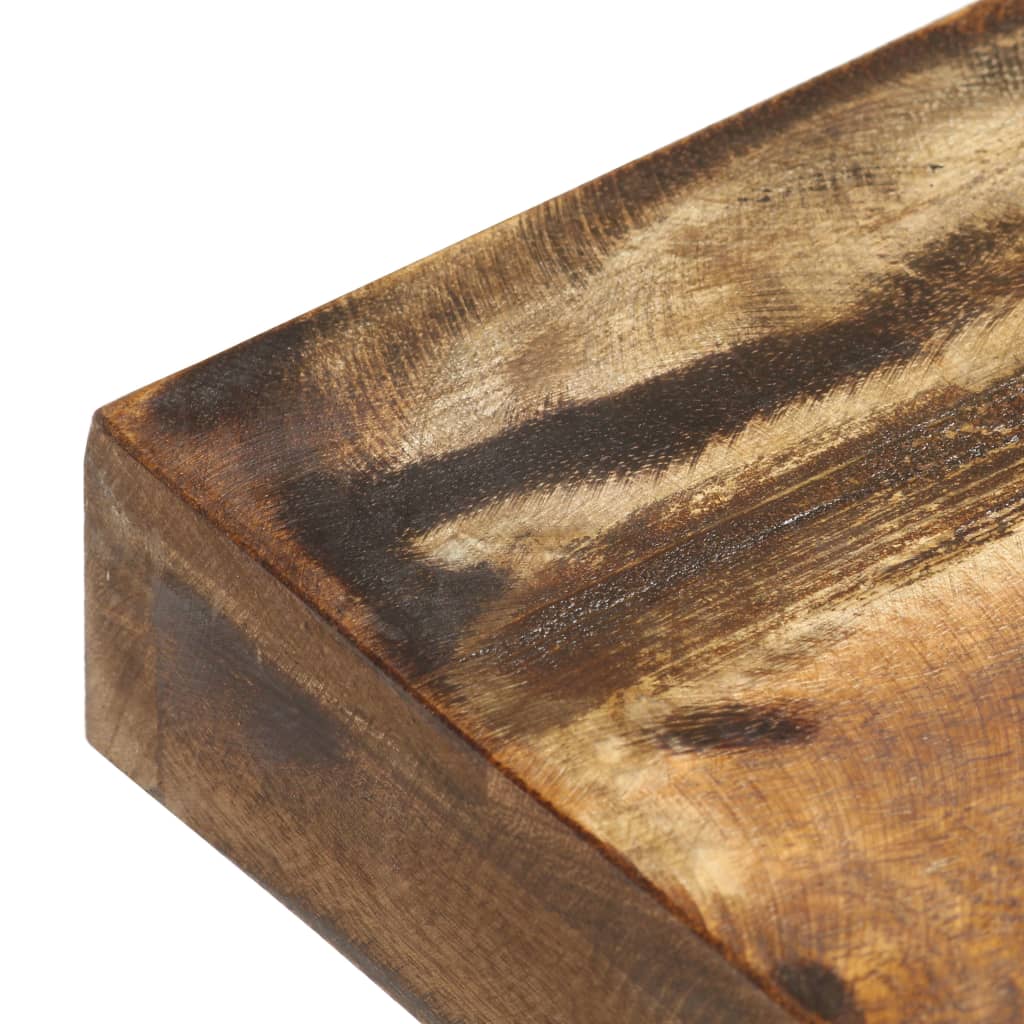 vidaXL Bench | Brown and black | Solid reclaimed wood, powder-coated steel