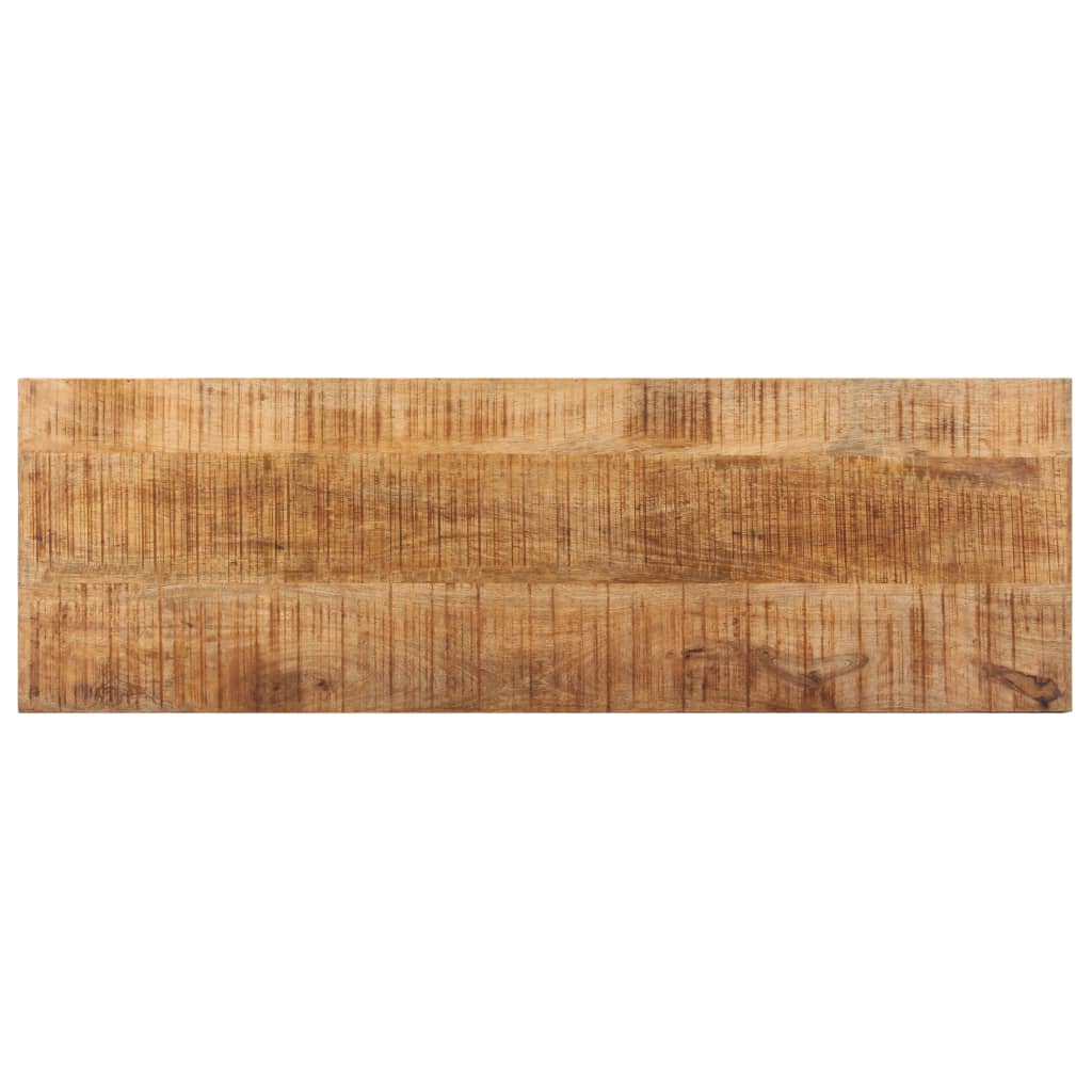 vidaXL Bench 110 cm Solid Rough Mango Wood and Steel