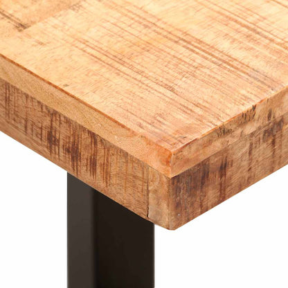 vidaXL Bench 160 cm Solid Rough Mango Wood and Steel