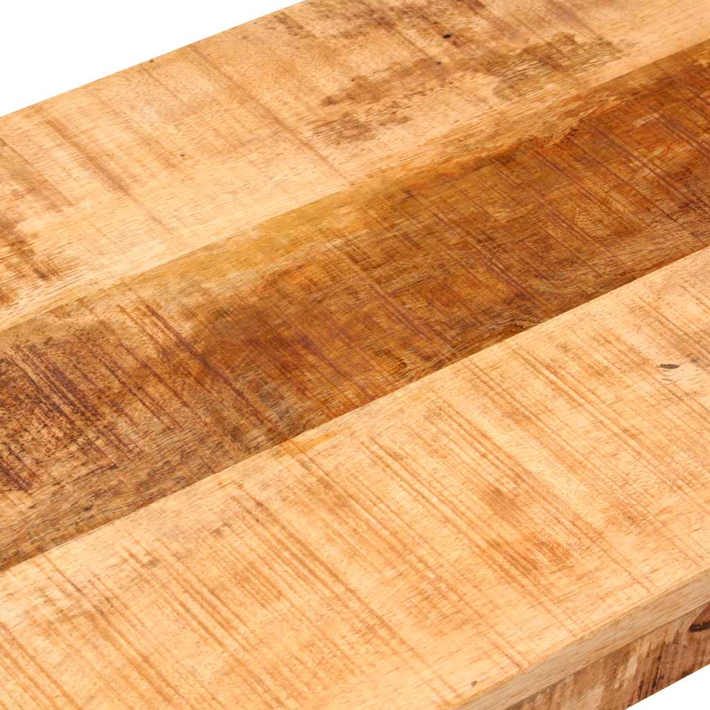 vidaXL Bench 160 cm Solid Rough Mango Wood and Steel