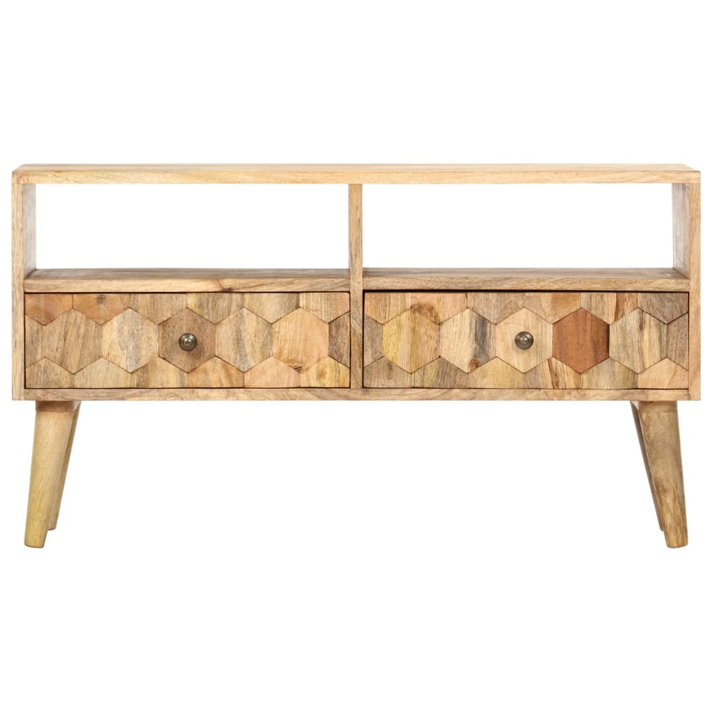 286463 vidaXL TV Cabinet 90x30x50 cm Solid Mango Wood