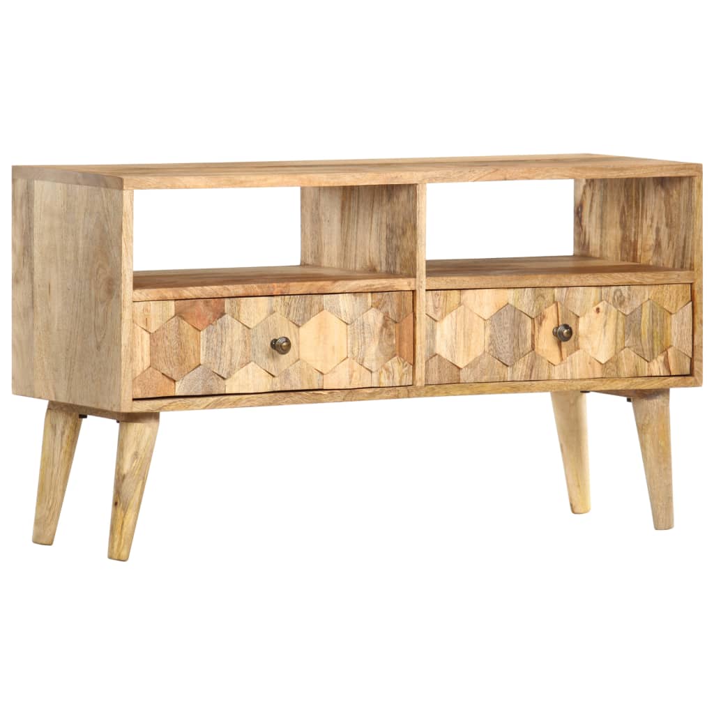 286463 vidaXL TV Cabinet 90x30x50 cm Solid Mango Wood