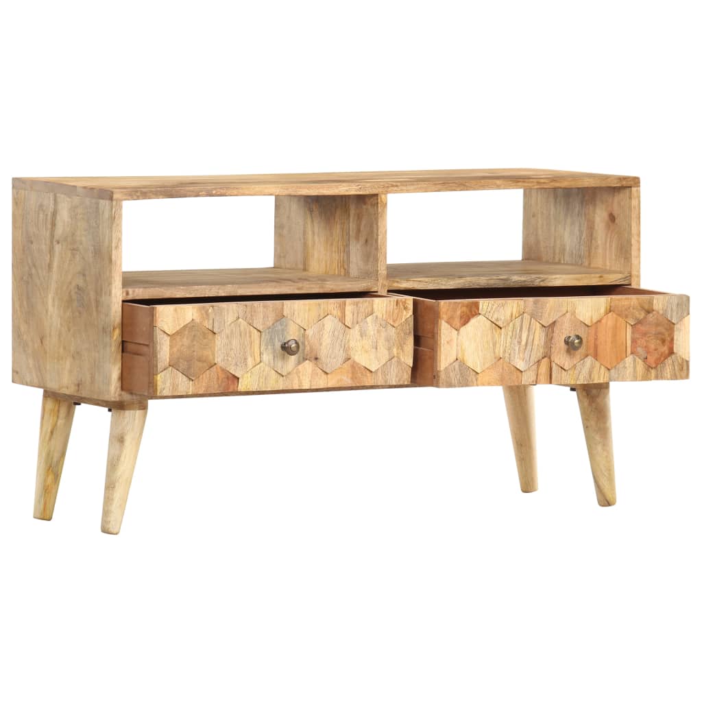 286463 vidaXL TV Cabinet 90x30x50 cm Solid Mango Wood
