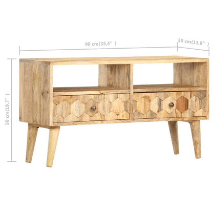 286463 vidaXL TV Cabinet 90x30x50 cm Solid Mango Wood