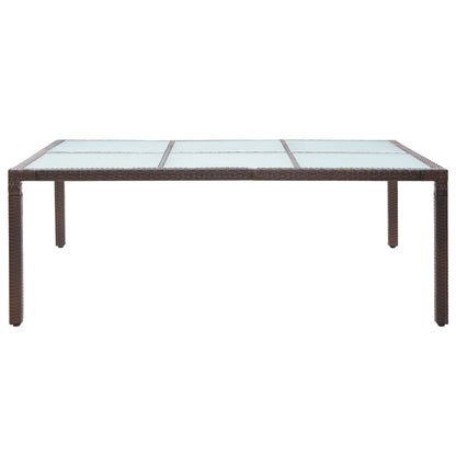 vidaXL Outdoor Dining Table Brown 200x150x74 cm Poly Rattan