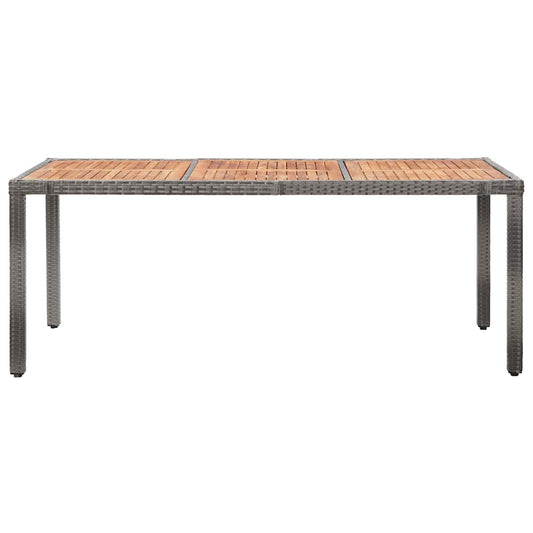 46083 vidaXL 9 Piece Garden Dining Set with Cushions Poly Rattan Grey