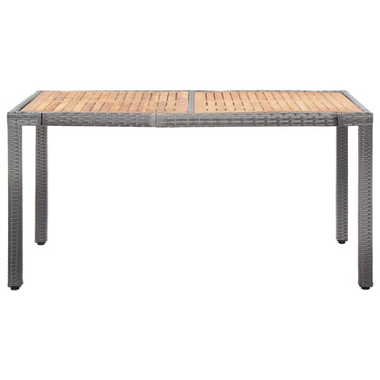 46084 vidaXL 7 Piece Garden Dining Set with Cushions Poly Rattan Grey