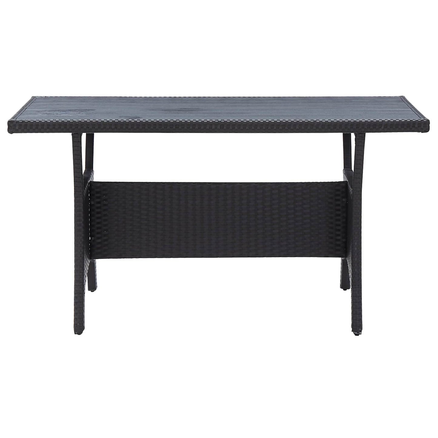 vidaXL Outdoor Furniture Sets Black Poly Rattan