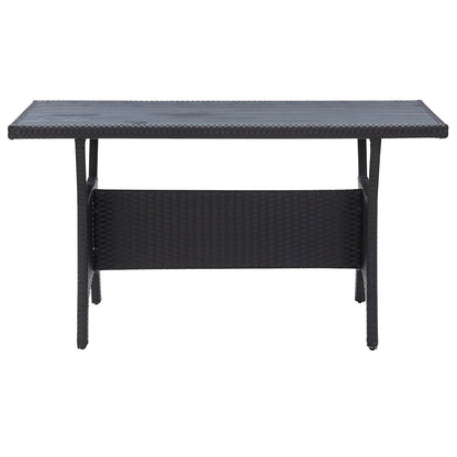 vidaXL Outdoor Furniture Sets Black Poly Rattan