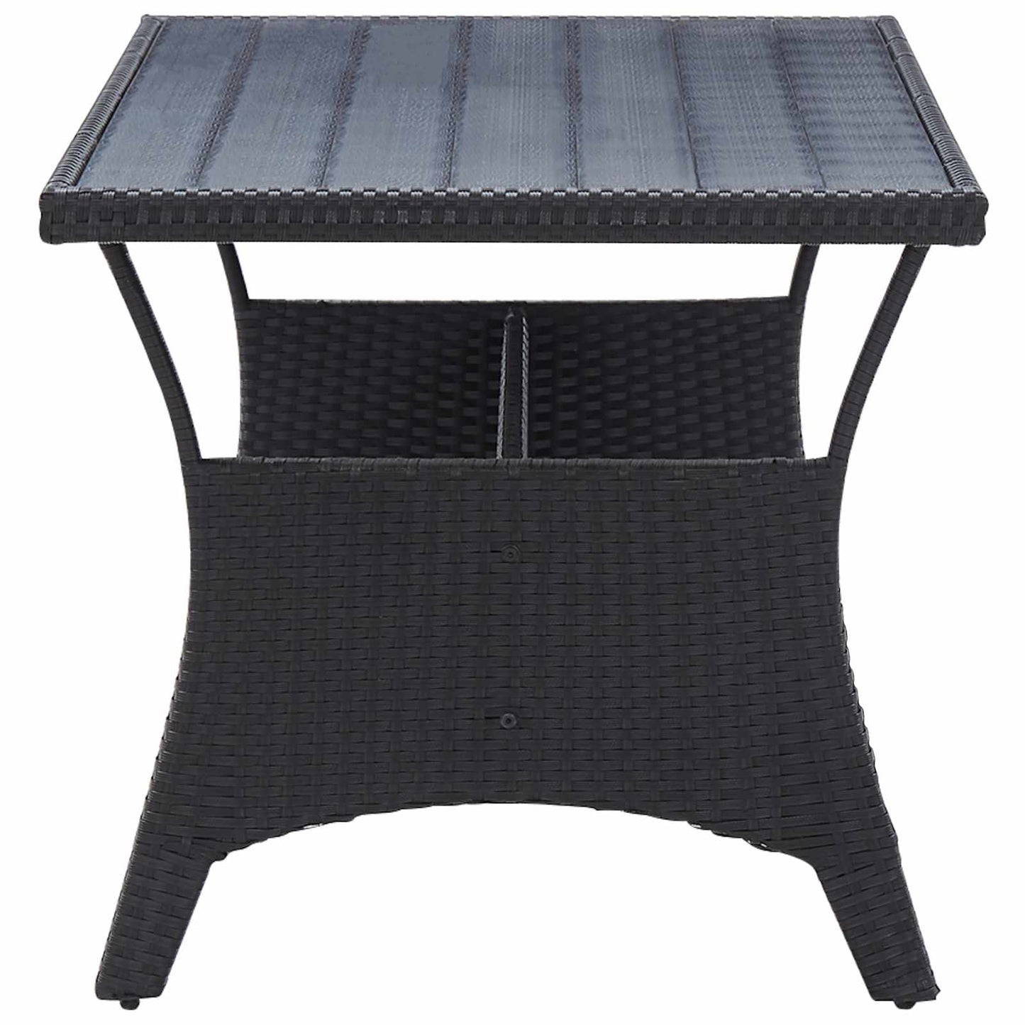 vidaXL Outdoor Furniture Sets Black Poly Rattan