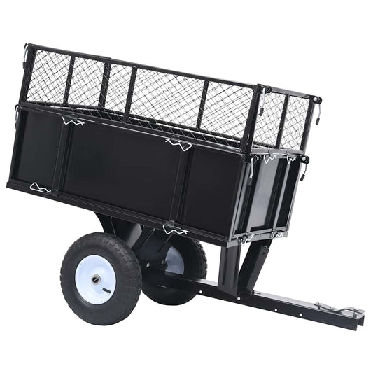 92449 vidaXL Tipping Trailer for Lawn Mower 150 kg Load