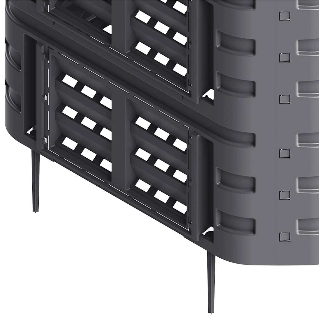 146276 vidaXL Garden Composter Black 93,3x93,3x80 cm 480 L