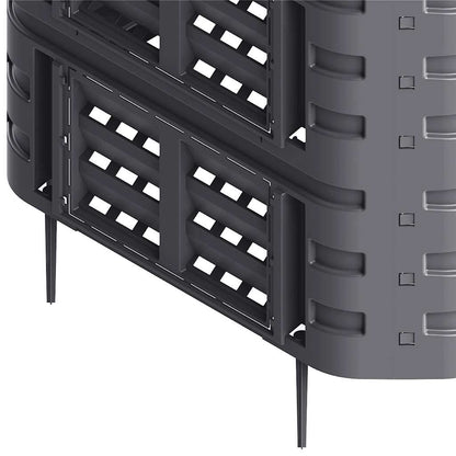 146276 vidaXL Garden Composter Black 93,3x93,3x80 cm 480 L