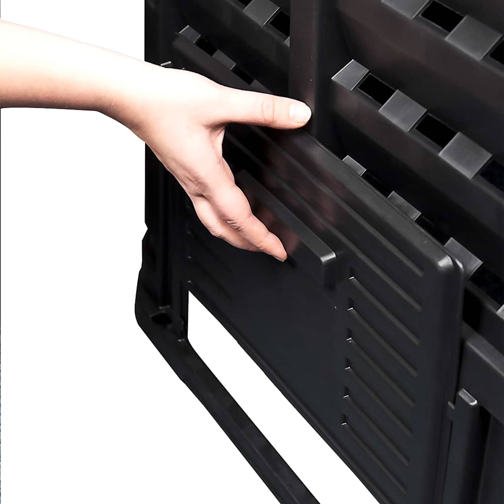 146276 vidaXL Garden Composter Black 93,3x93,3x80 cm 480 L