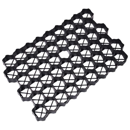 vidaXL Grass Grids 16 pcs Black 60x40x3 cm Plastic